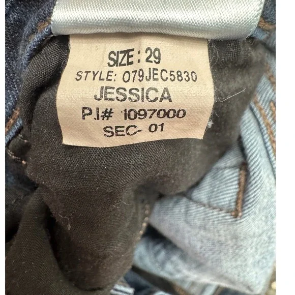 Joe's Jeans Jessica Flare Dark Wash Denim Women's Size 29 Western Boho Y2K - Picture 8 of 8